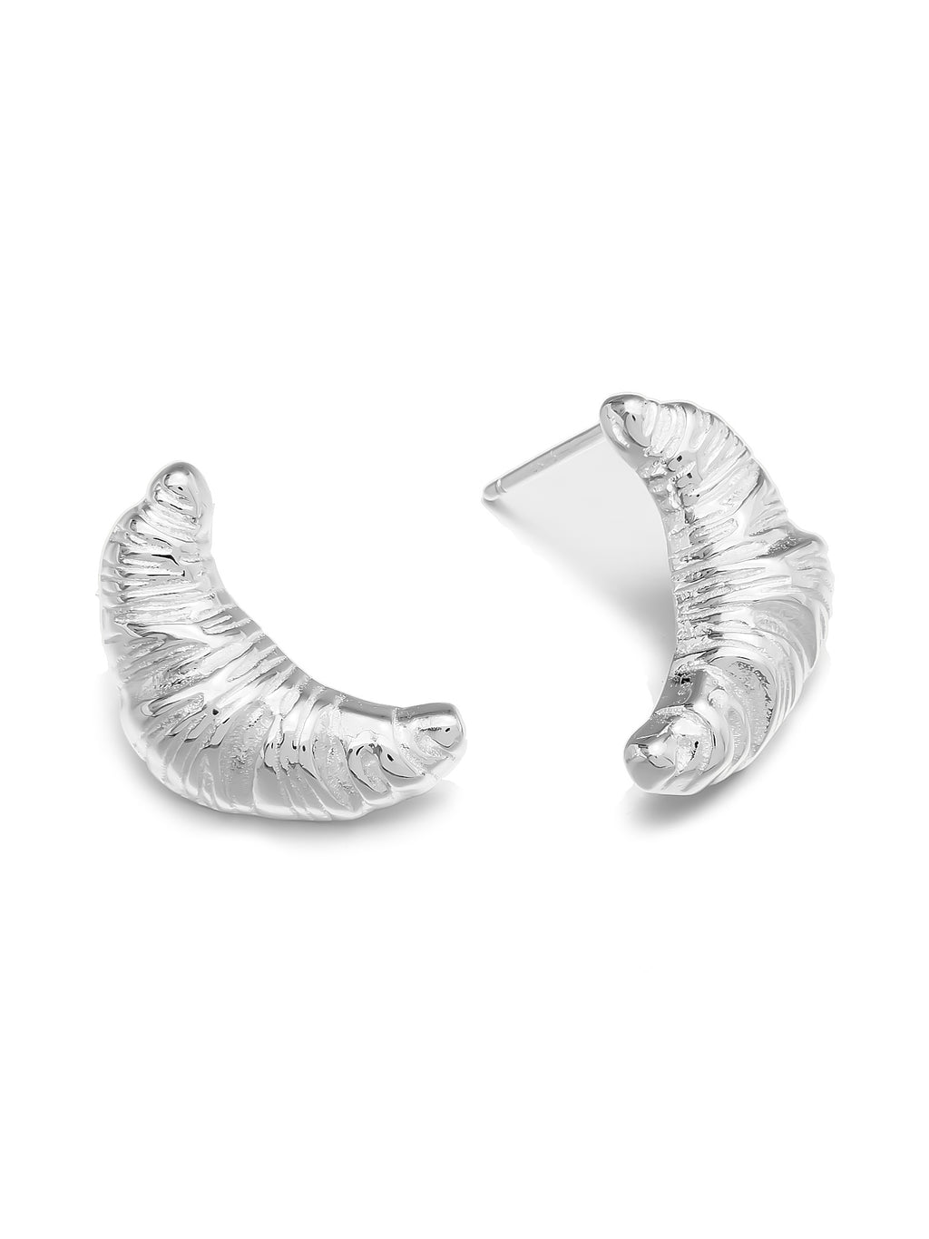 Sterling Silver Carved Hoop Earrings