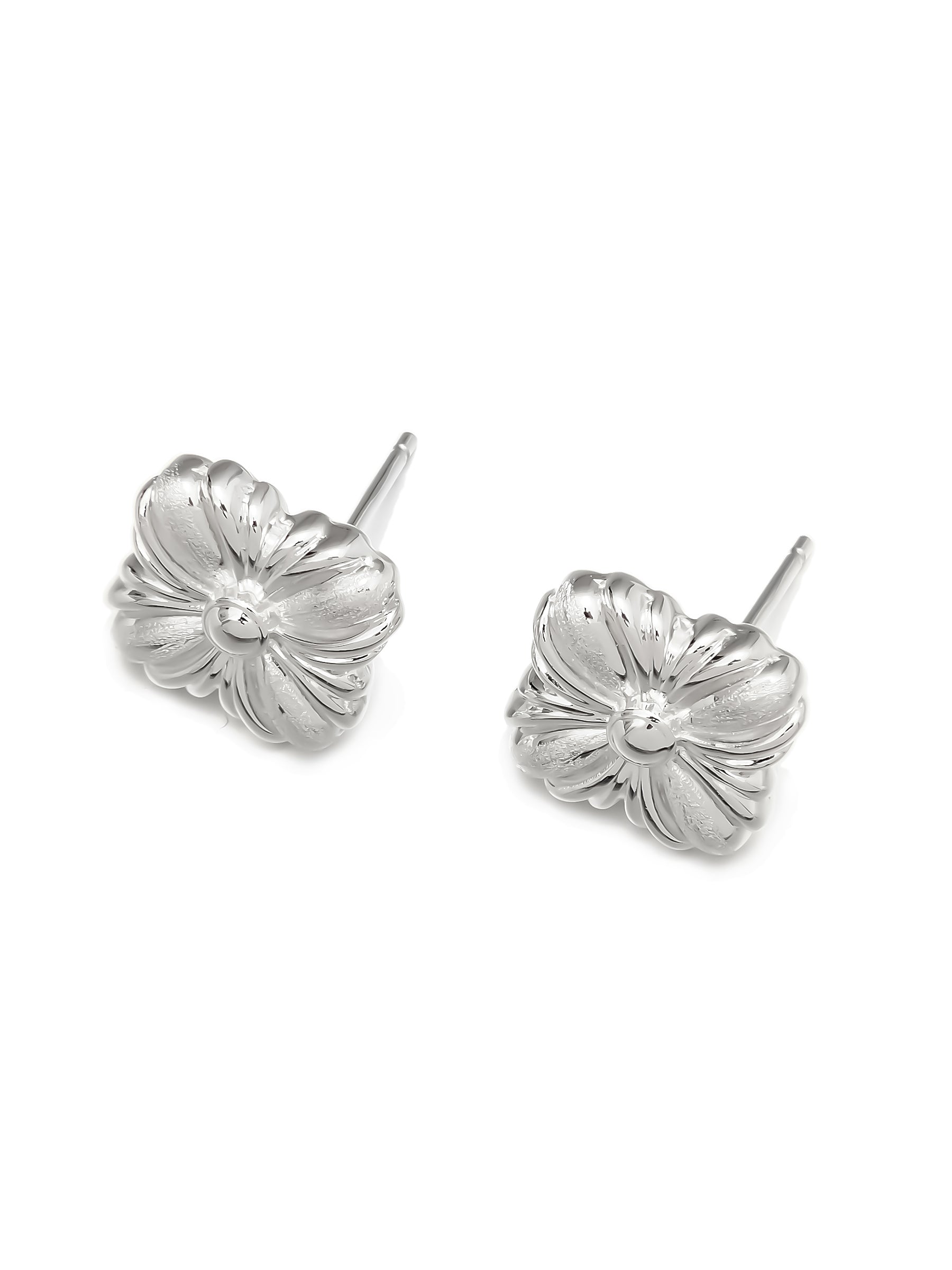 Sterling Silver Petal Stud Earrings