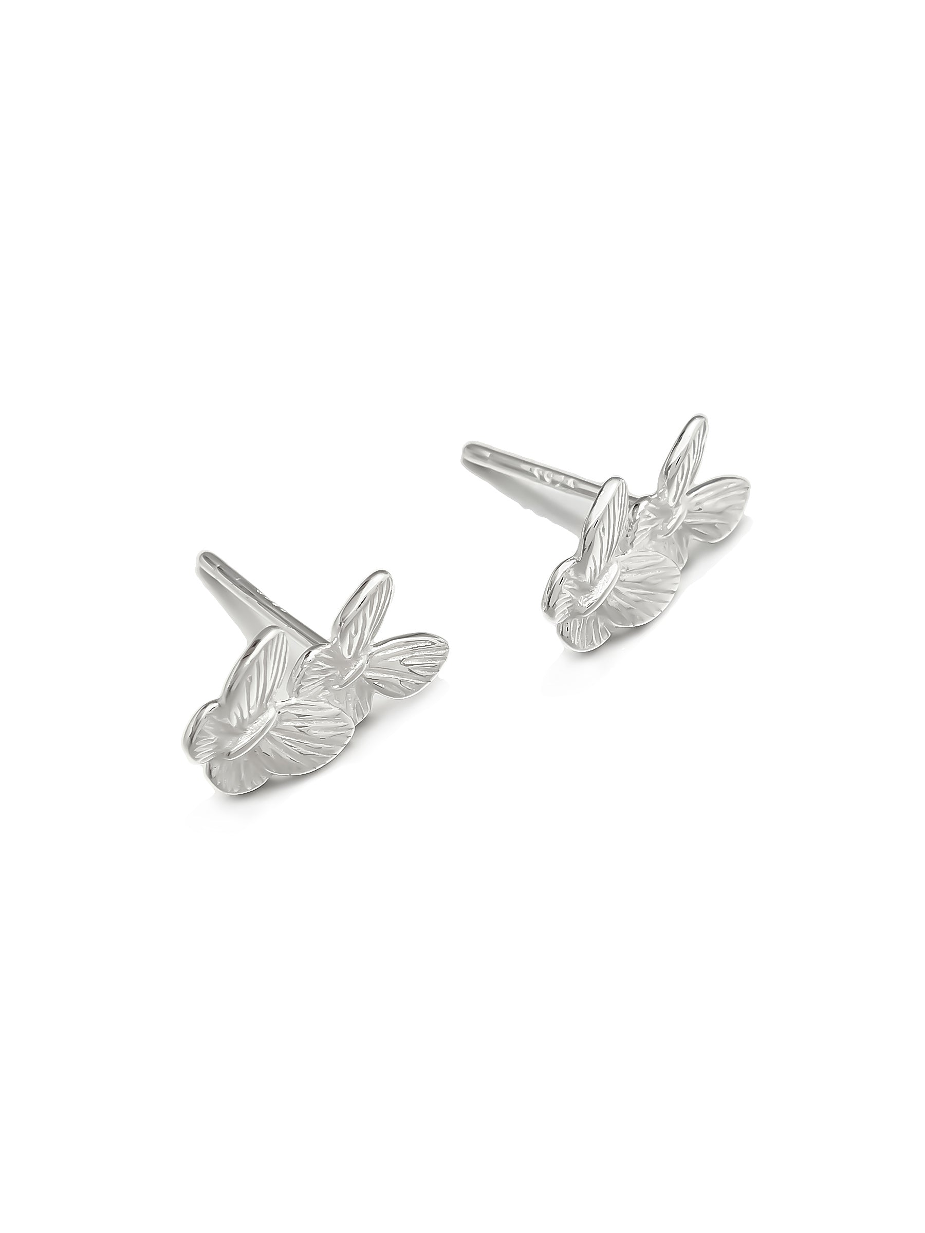 Sterling Silver Double Butterfly Earrings