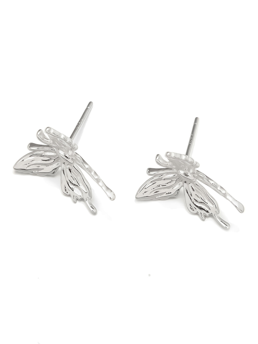 Sterling Silver Butterfly Stud Earrings