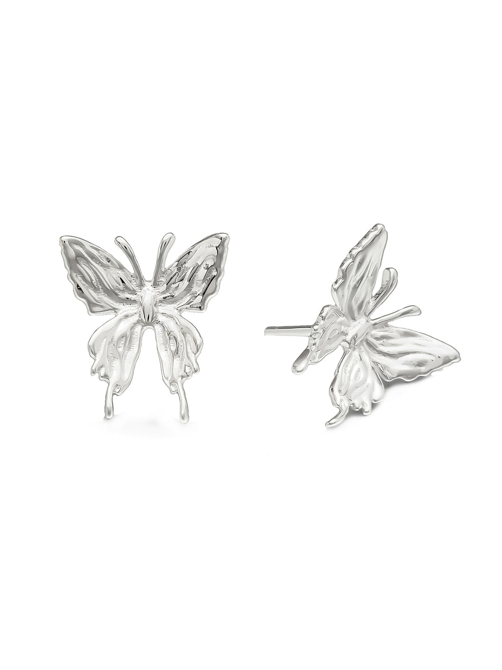 Sterling Silver Butterfly Stud Earrings