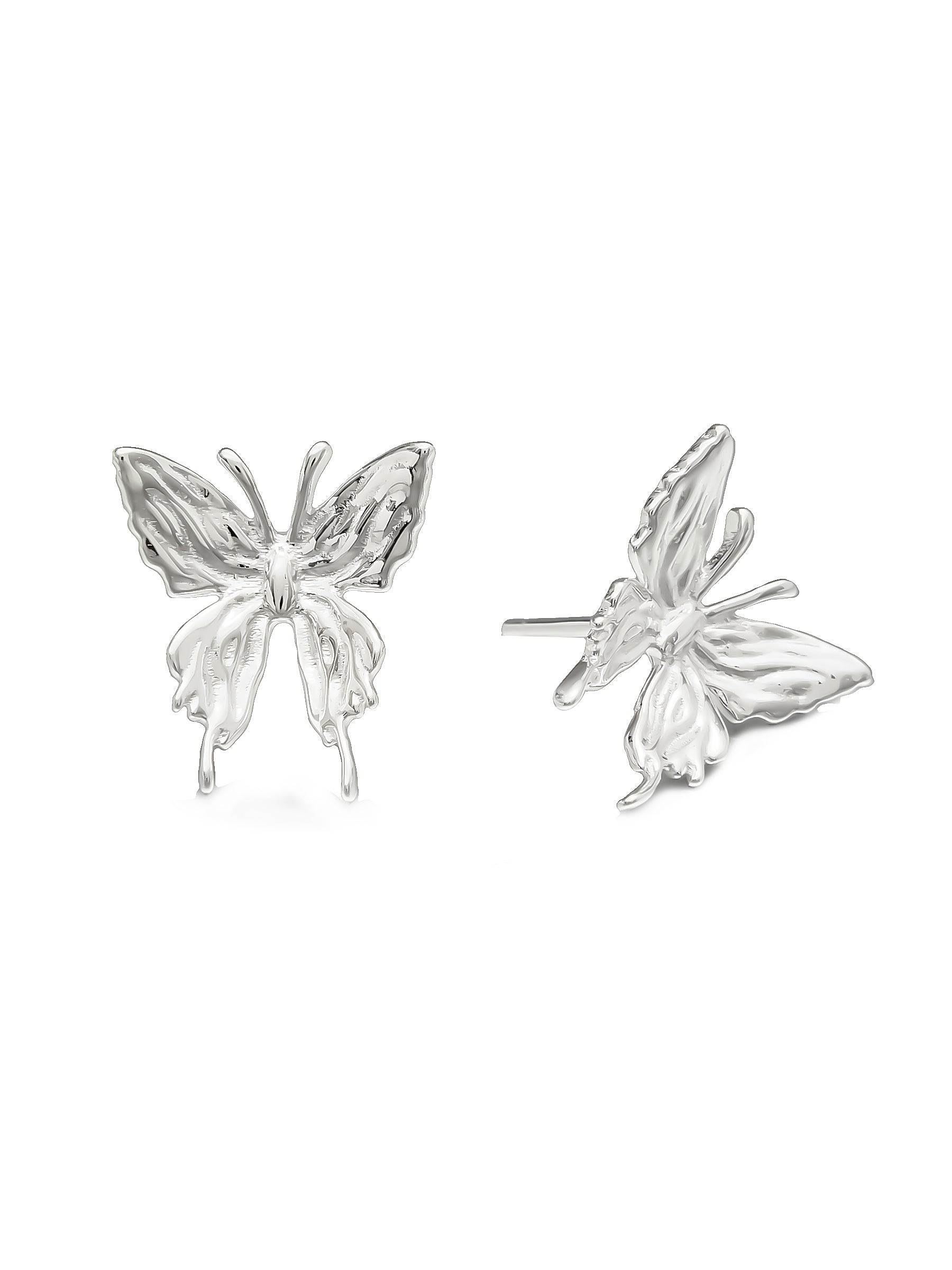 Sterling Silver Butterfly Stud Earrings