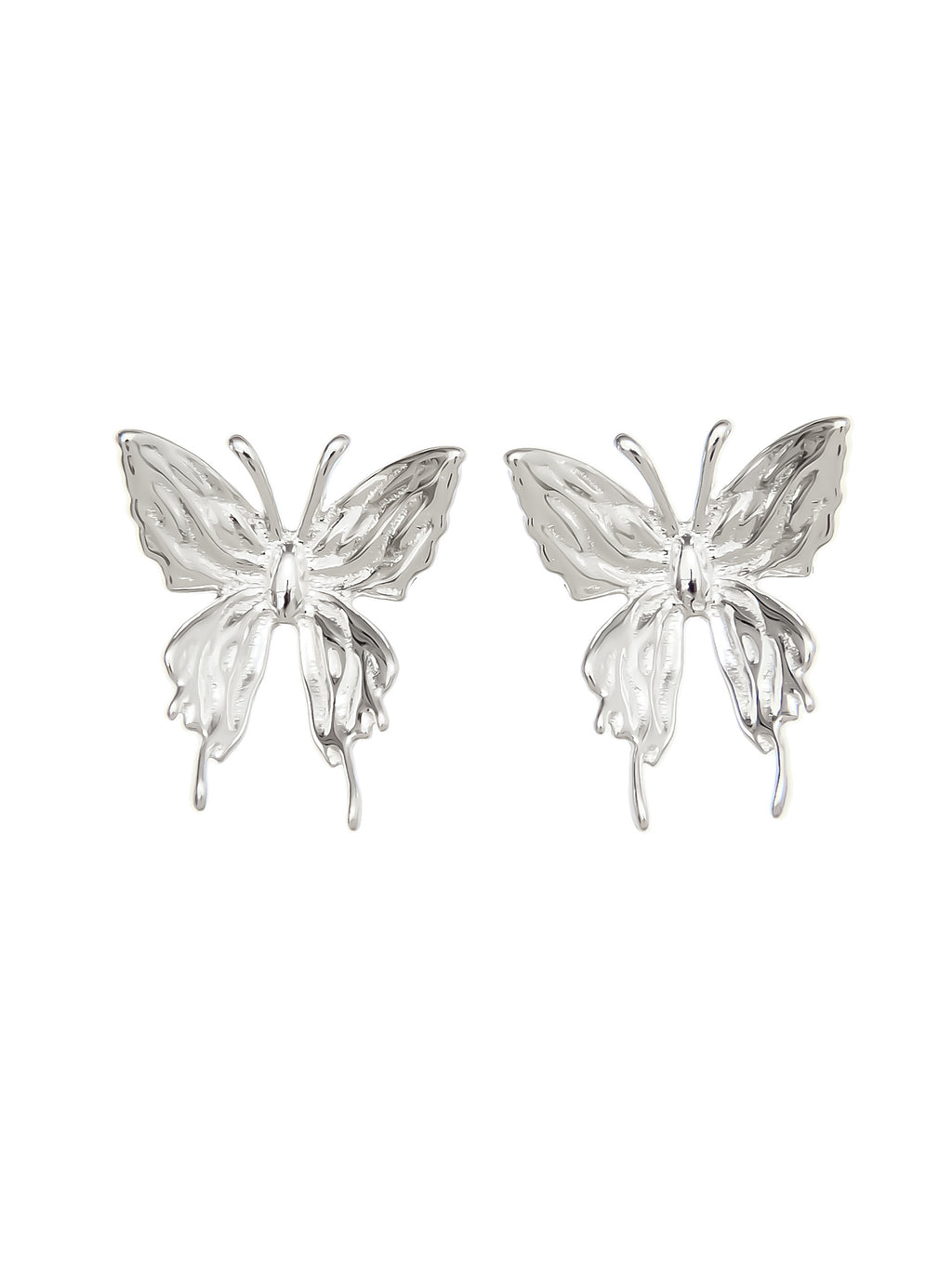 Sterling Silver Butterfly Stud Earrings
