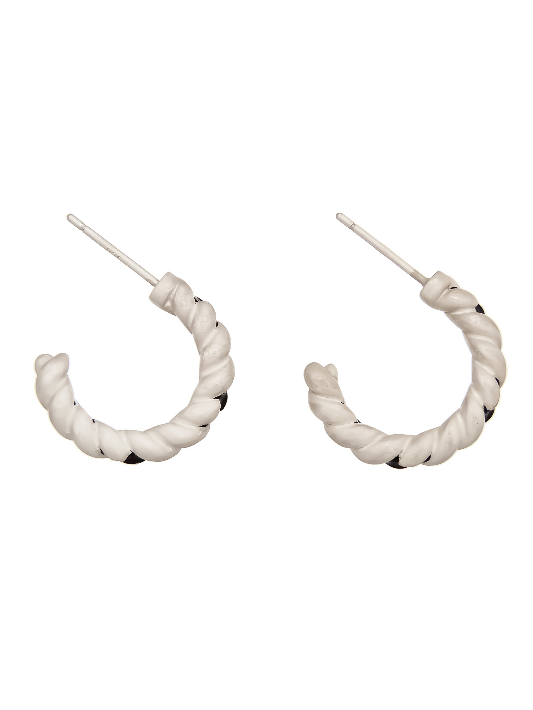 Sterling Silver Twisted Rope Hoop Earrings