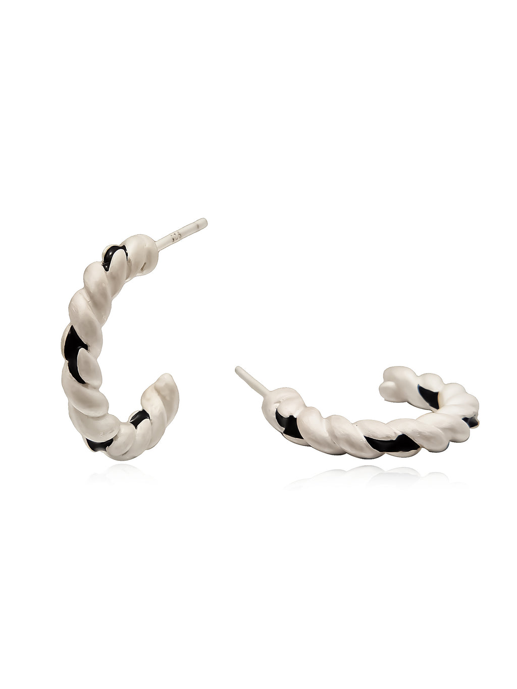 Sterling Silver Twisted Rope Hoop Earrings