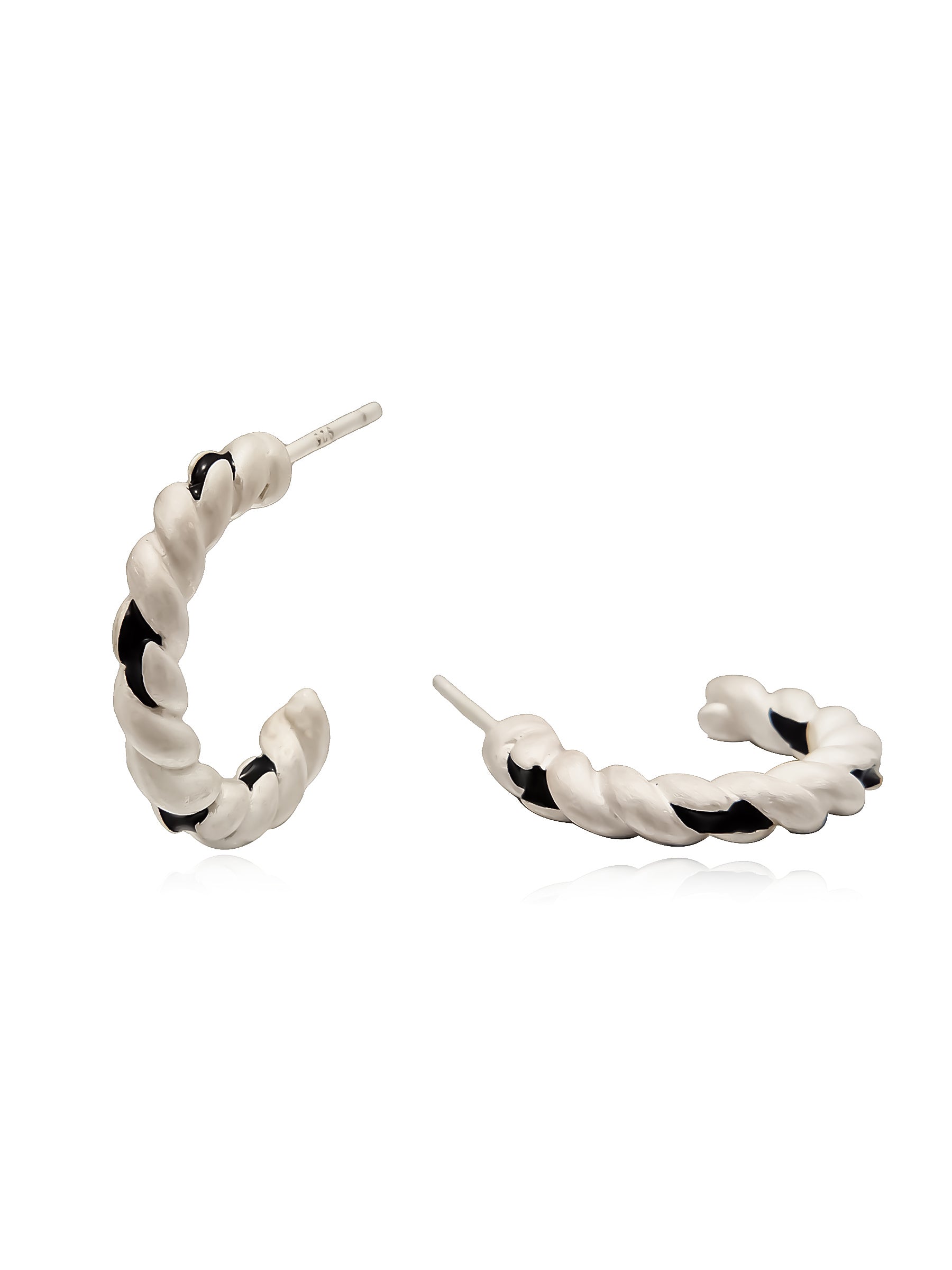 Sterling Silver Twisted Rope Hoop Earrings