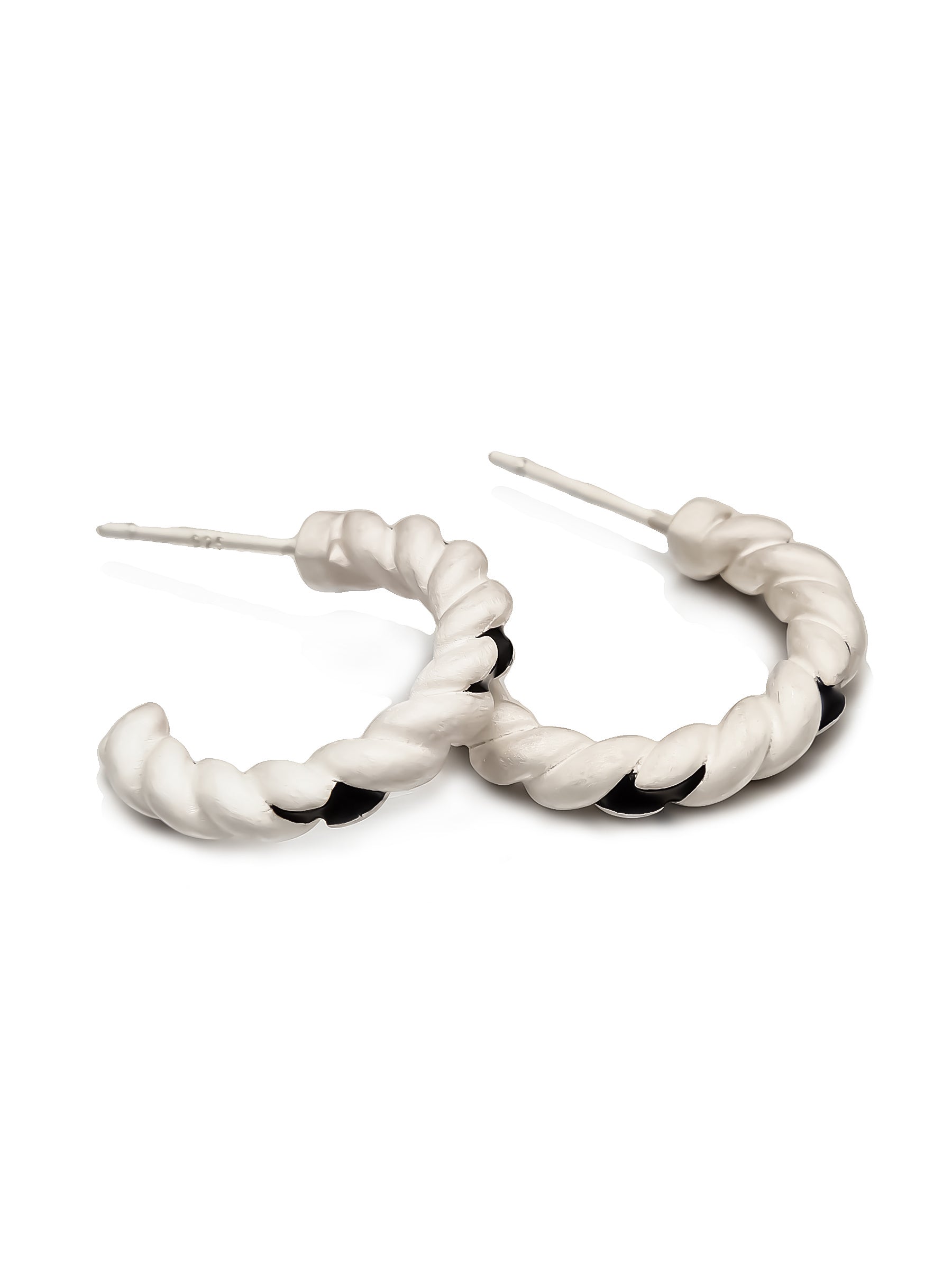 Sterling Silver Twisted Rope Hoop Earrings