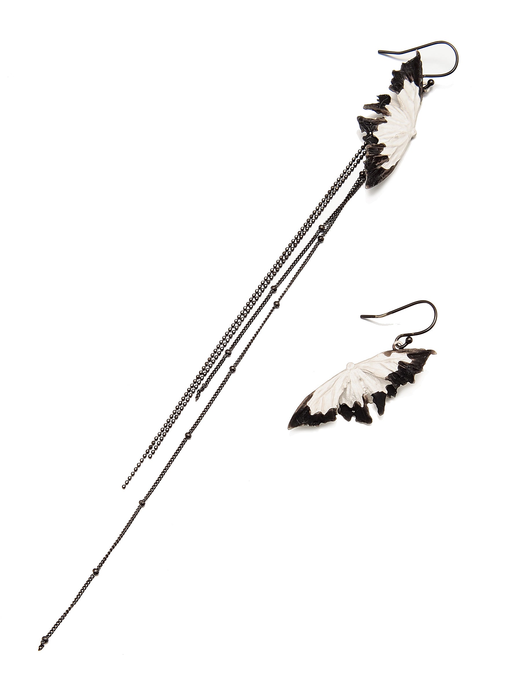 Sterling Silver Asymmetric Butterfly Wing Earrings