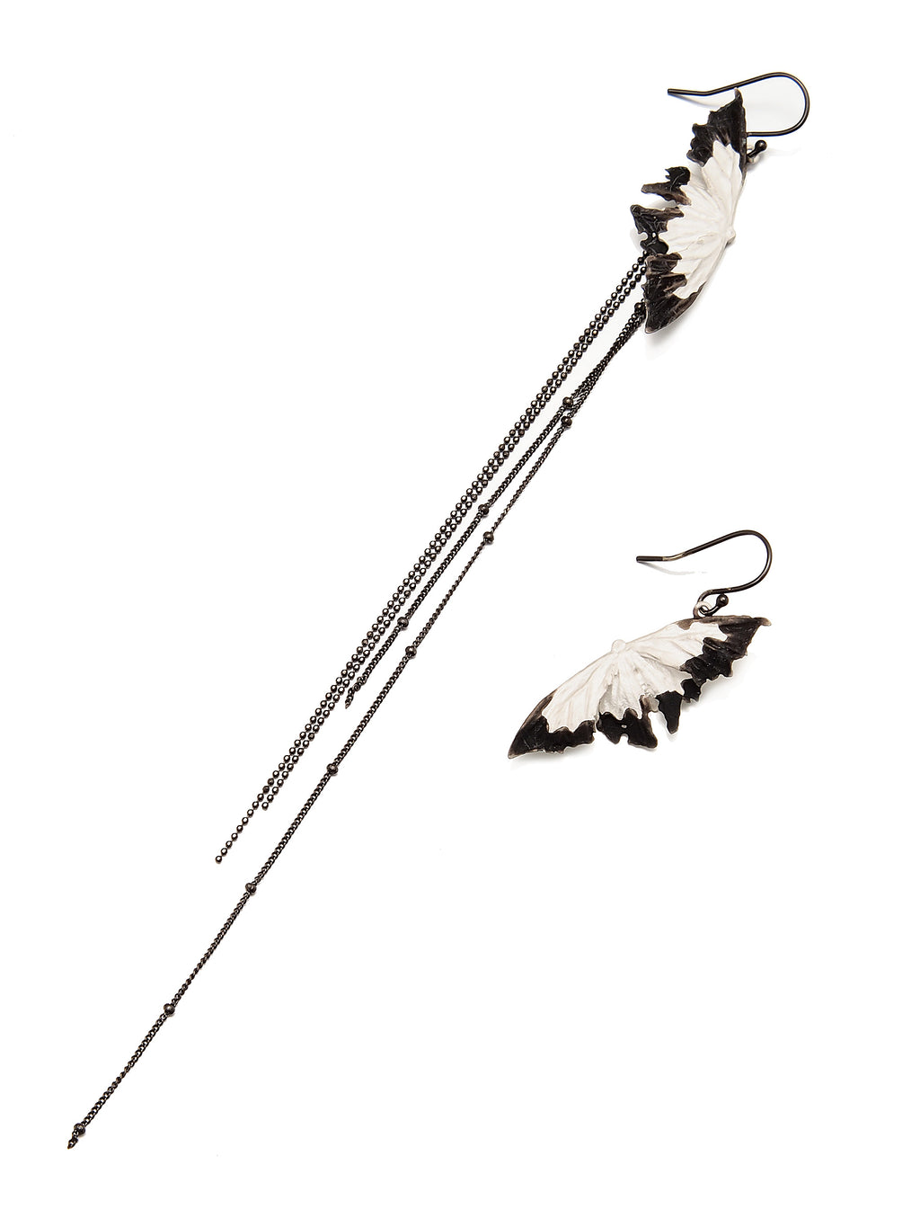 Sterling Silver Asymmetric Butterfly Wing Earrings