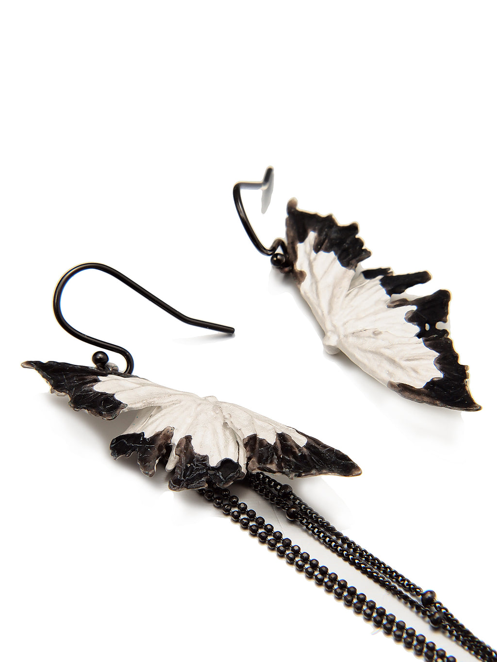 Sterling Silver Asymmetric Butterfly Wing Earrings