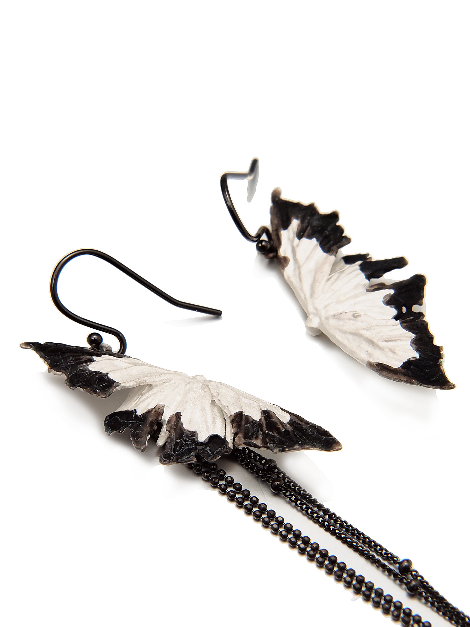 Sterling Silver Asymmetric Butterfly Wing Earrings