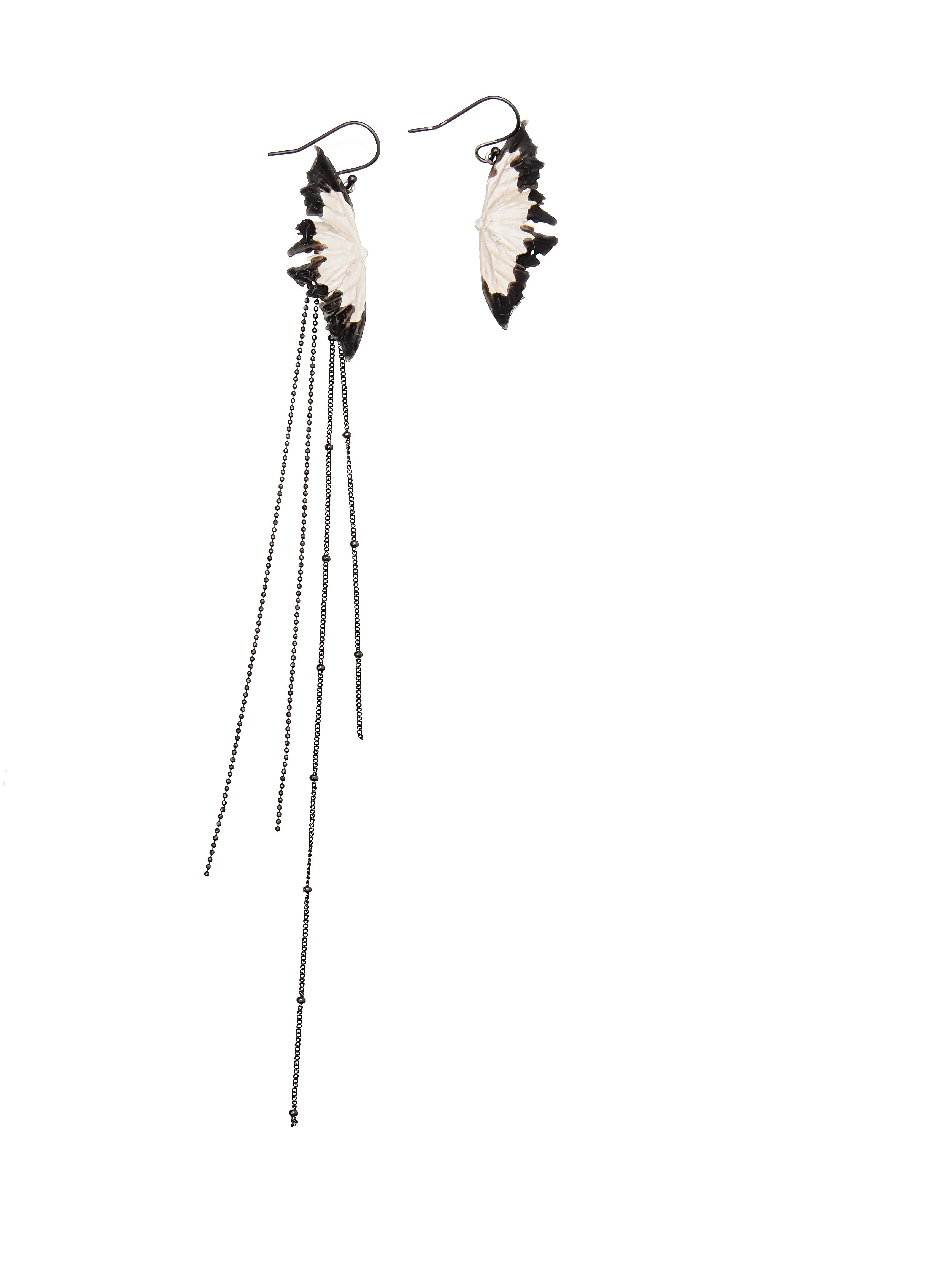 Sterling Silver Asymmetric Butterfly Wing Earrings