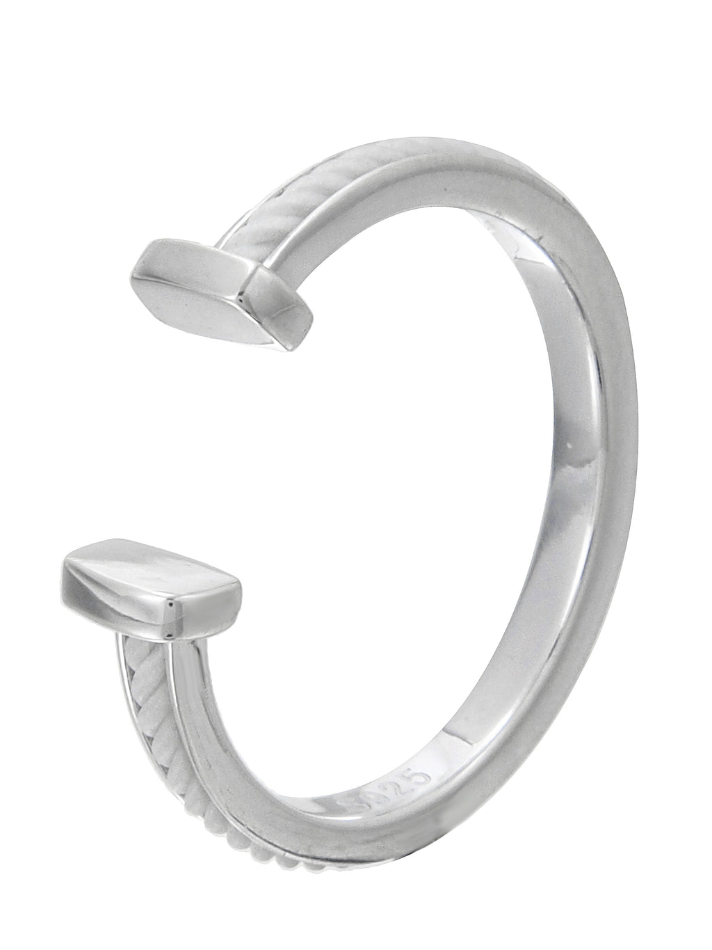 Open Rope Ring in Silver