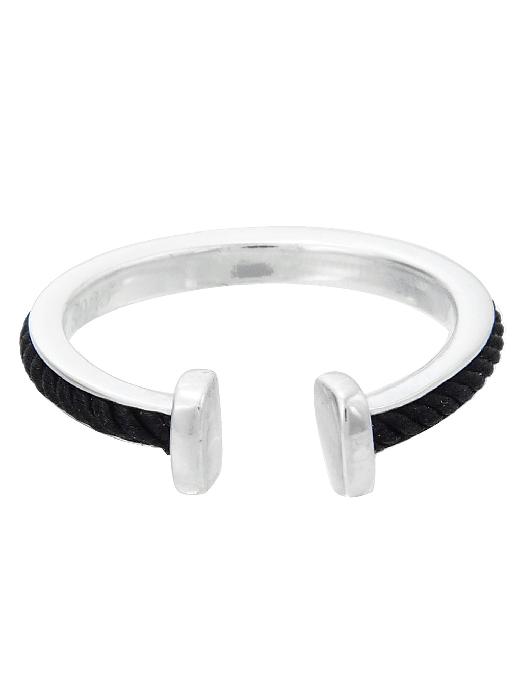 Open Rope Ring in Silver