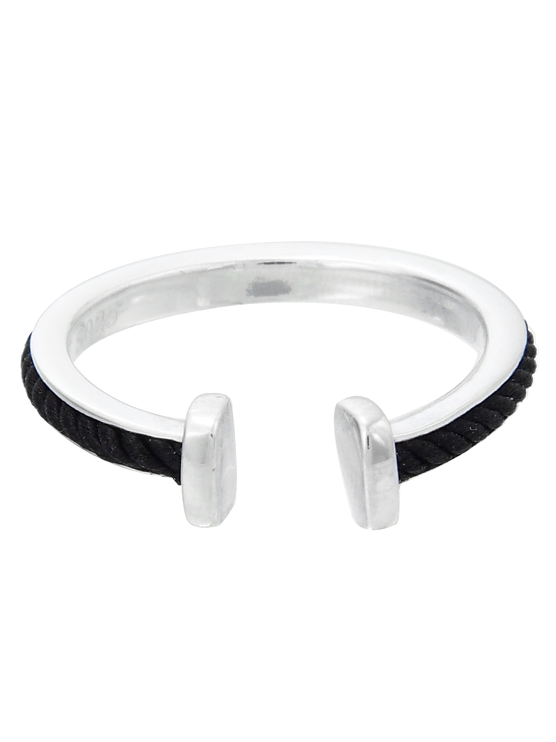 Open Rope Ring in Silver