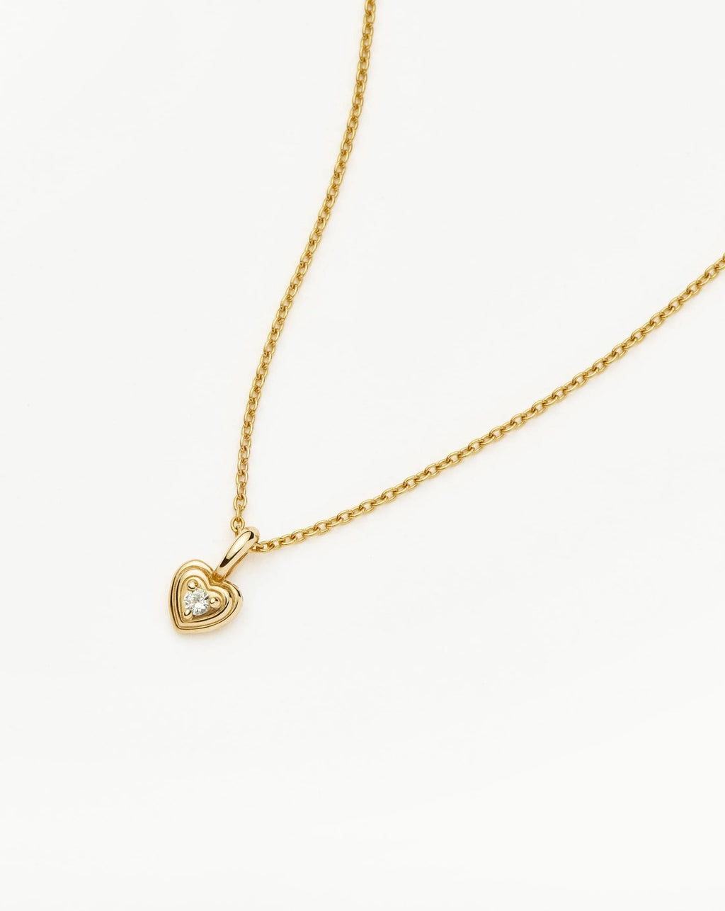 Platinum-Plated Silver Necklace with Zircon Inlay