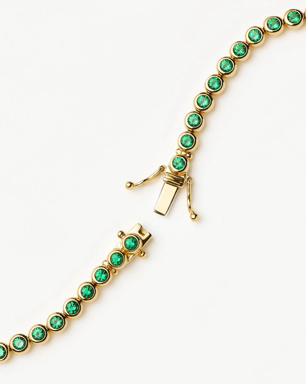 Platinum-Plated Silver Bracelet with Zircon Inlay