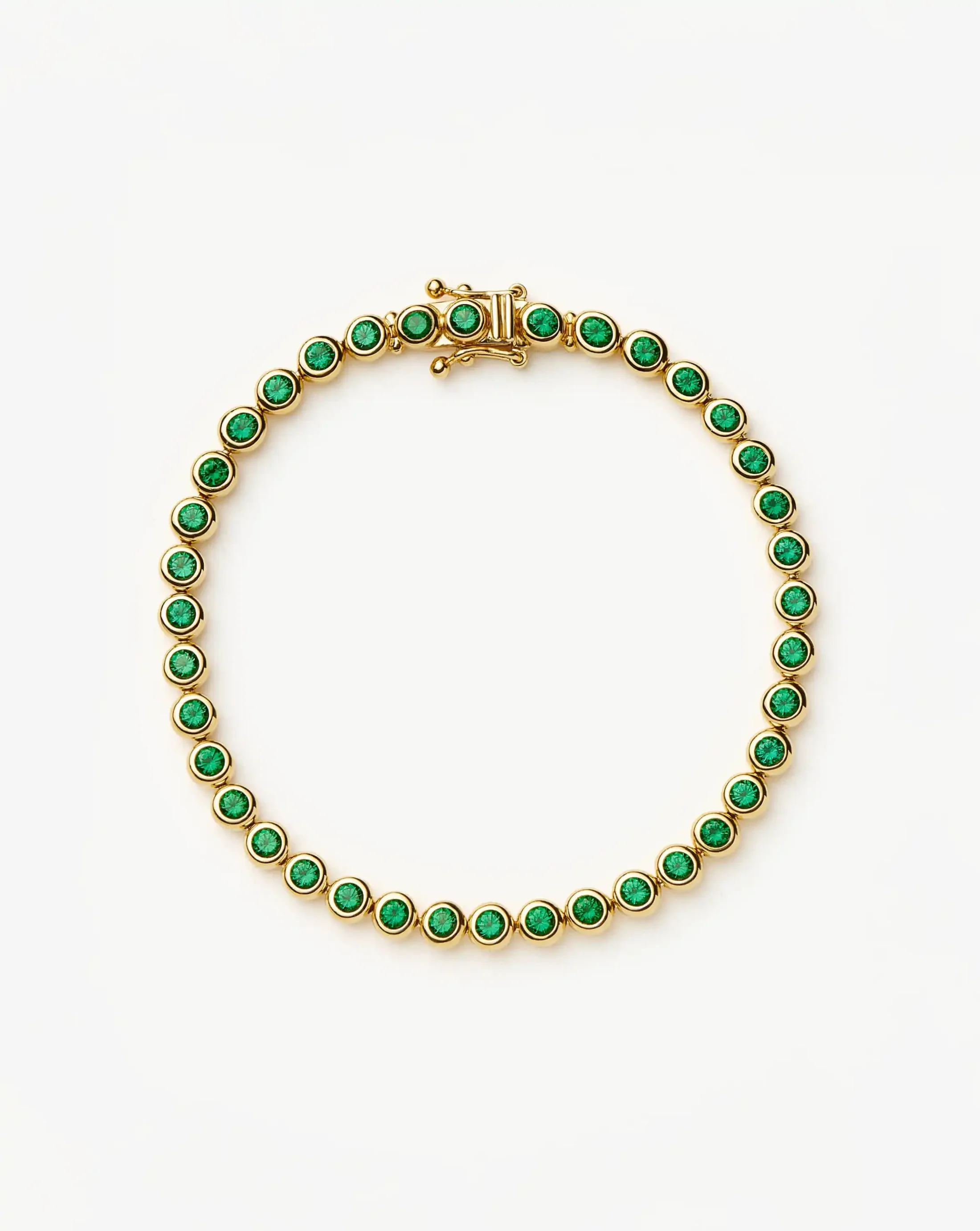 Platinum-Plated Silver Bracelet with Zircon Inlay