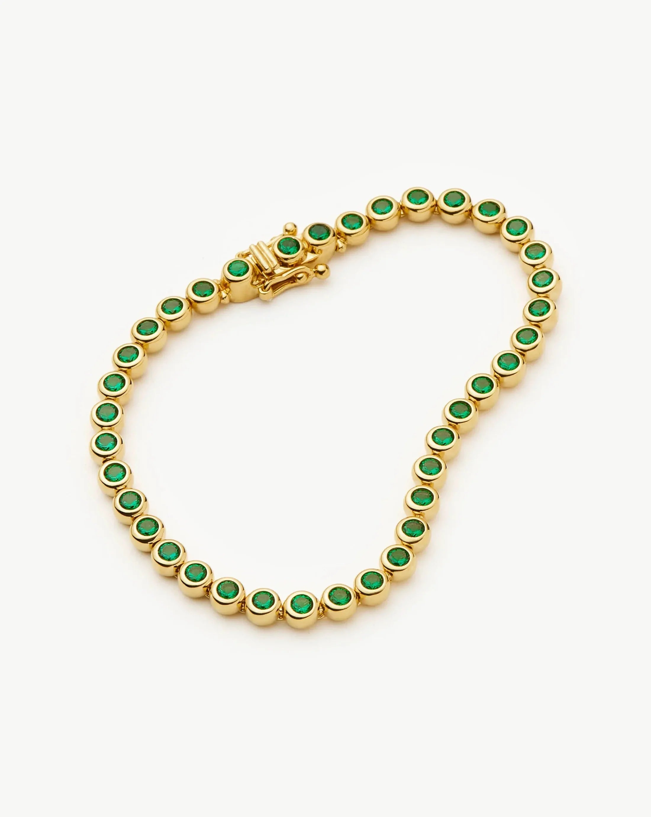 Platinum-Plated Silver Bracelet with Zircon Inlay